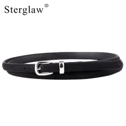 Sterglaw дизайнерские ремни для женщин Высокое качество черный тонкий кожаный пояс для женщин джинсы ремень женский пояс N105