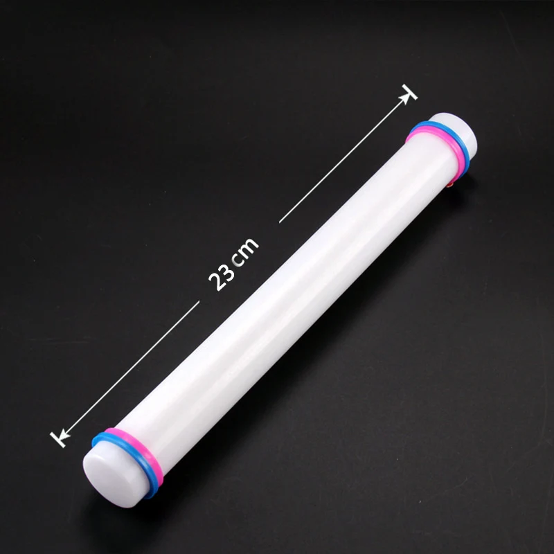 Белый 23 см антипригарное скольжение Fondant Rolling Pin торт тесто ролик украшения