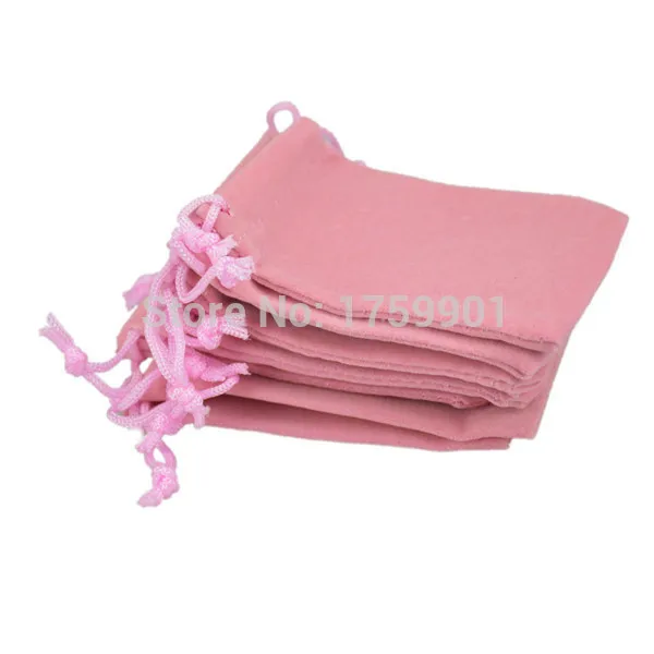 Кисет на заказ с принтом чехол бархатные сумочки маленькие подарочные мешки упаковочные пакетики для украшений розовый, 50 шт в наборе, 7x9 см 2,7 ''x 3,5''
