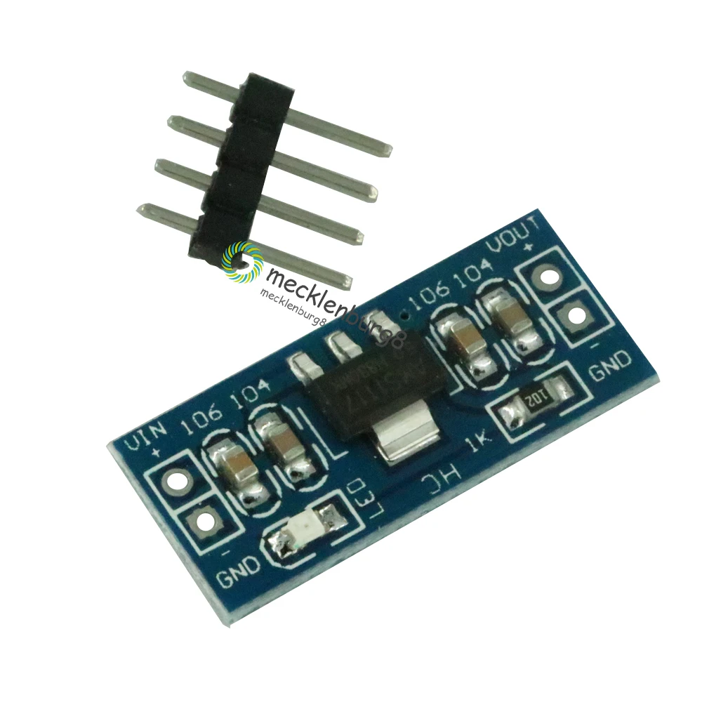1 шт. Стандартный AMS1117-5.0V-в 12В до 5В AMS1117-5.0V модуль питания 6 0 для Arduino Raspberry Pi PCB |