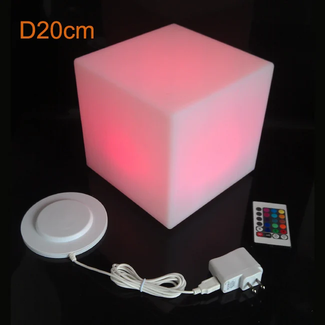 D10cm D13cm D15cm 10X15 D20cm RGB перезаряжаемый светодиодный настольный куб стул для бара KTV Pub пластиковый осветительный AC110-240V