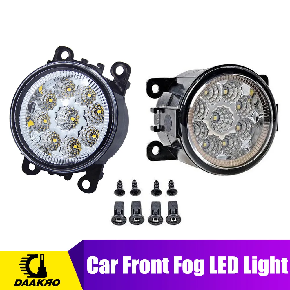 

1PCS Car Front Fog Lamps LED Light Daytime Running 6000K Light DC 12V 900LM Waterproof Ultra Bright