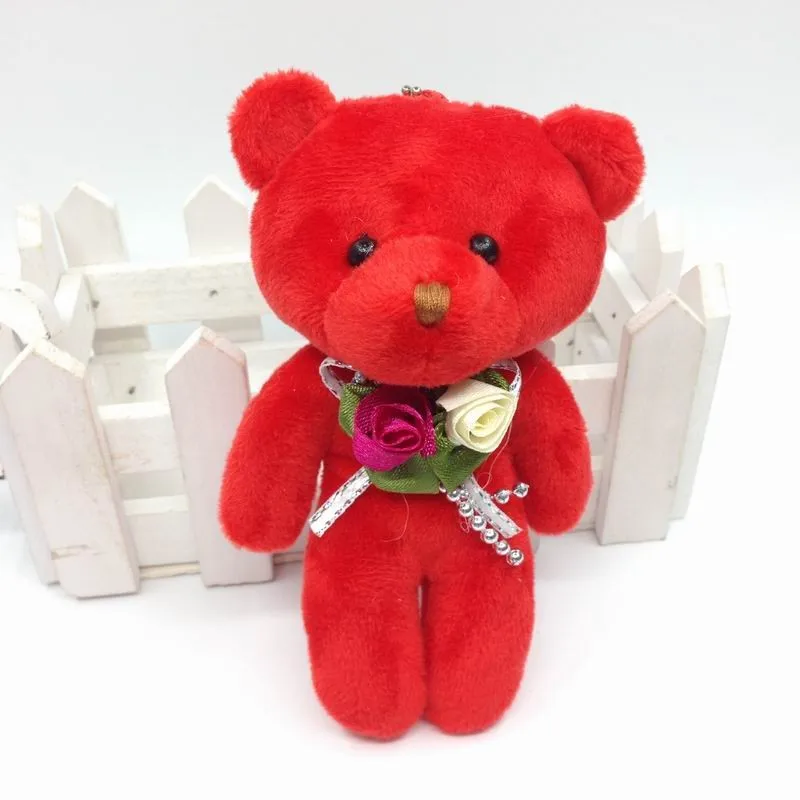 13cm stand bear with flower hat 8