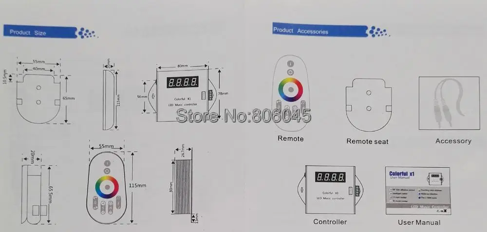 DC5-24V цвет ful X1 светодиодный музыкальный удаленный rgb-контроллер RF беспроводной сенсорный диммер для светодиодной ленты Magic Dream полноцветный