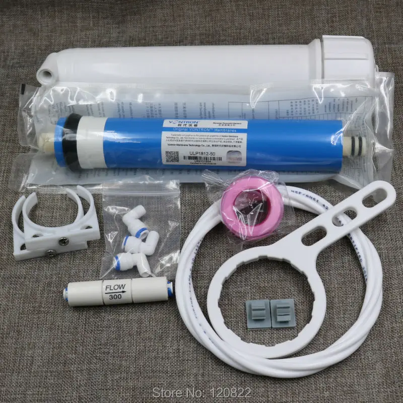 

Free Shipping 50gpd Vontron RO Membrane + 1812 RO Membrane Housing + Reverse Osmosis Water Filter System Parts