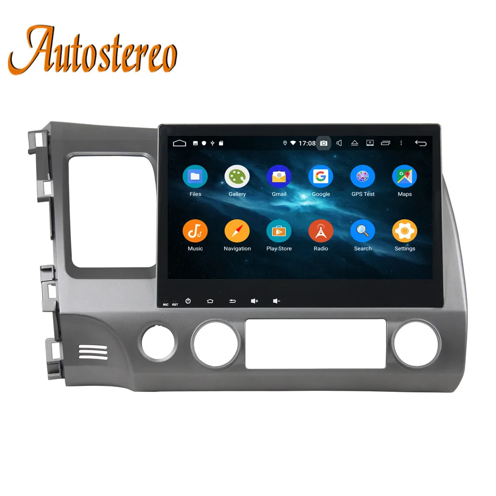 Discount DSP Android 9 Car No DVD Player GPS navigation For Honda Civic 2007-2011 multimedia player 2 din radio tape recorder head unit 9