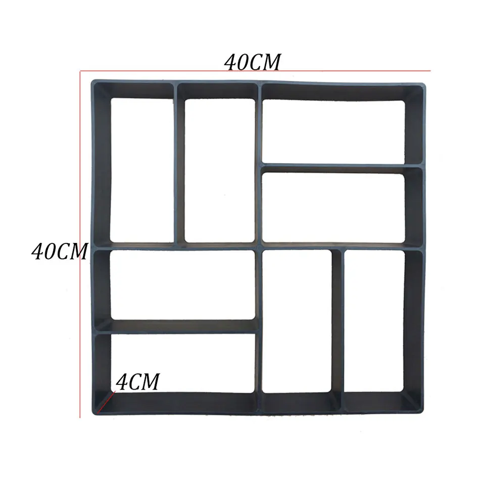 Форма для изготовления садовых дорожек для изготовления пластиковых дорожек, форма для мощения, формы для цементных кирпичей, сада, камня, дороги, бетона, тротуара - Цвет: YS125