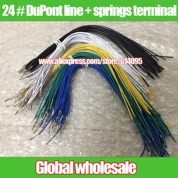 

Free shipping DuPont line + springs terminal / 25CM 24 # spring terminal DuPont line (not plastic shell)