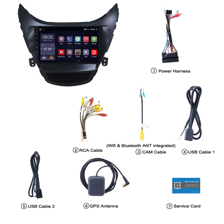 Flash Deal 9 inch 2.5D IPS HD multi-touch screen Android8.1 2G RAM 32G ROM NAVI For Hyundai ELANTRA korea 2011-2013 with BT USB WIFI SWC 3