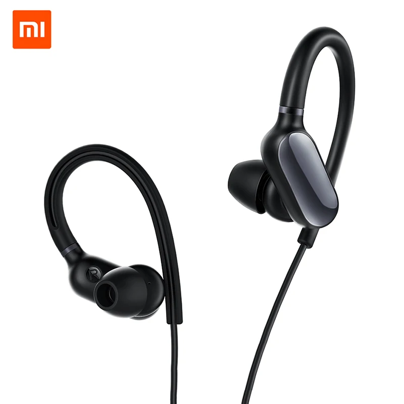 Оригинальная Спортивная bluetooth-гарнитура Xiaomi Mini Bluetooth 4,1, Беспроводная музыкальная Спортивная гарнитура с микрофоном, водонепроницаемая, устойчивая к поту для смартфона - Цвет: black