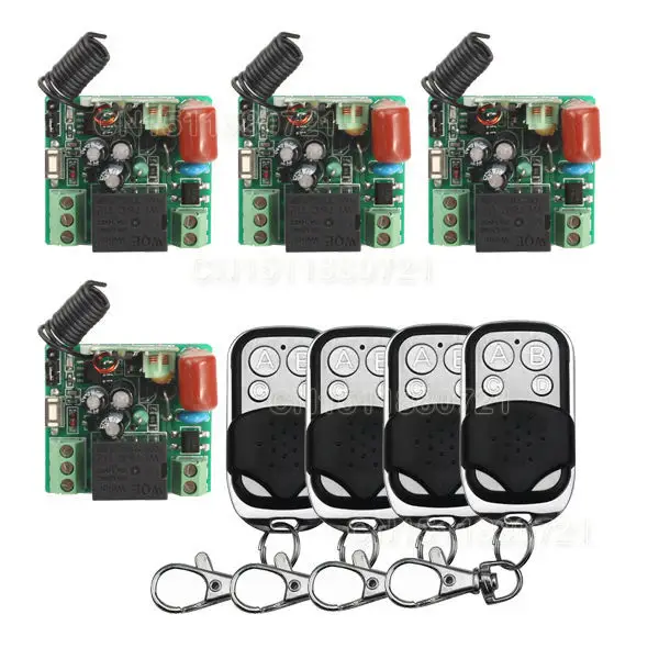 

AC220V Wireless Remote Control Switch Long Range Transmitter Receiver Lamp Light LED Remote Mini Lighting Switch 315/433.92MHZ