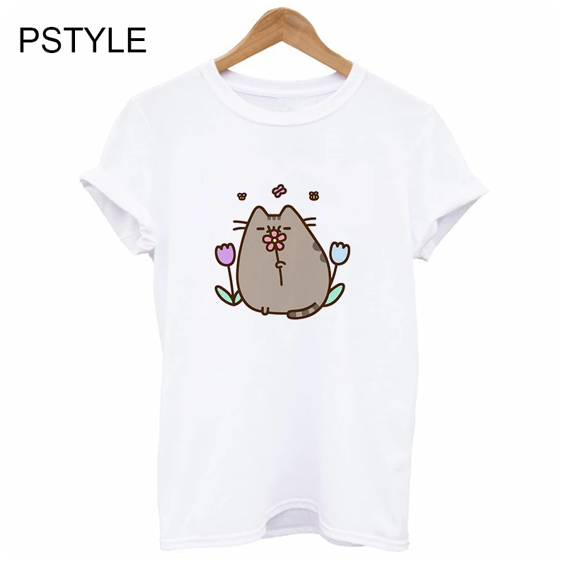Cartoon Cats T Shirt Women Short Sleeve Summer O-Neck White Casual Tshirt Harajuku Kawaii Graphic T-shirt Design Tee Tops Female Cartoon Cats T Shirt Women Short Sleeve Summer O-Neck White Casual Tshirt Harajuku Kawaii Graphic T-shirt Design Tee Tops Female