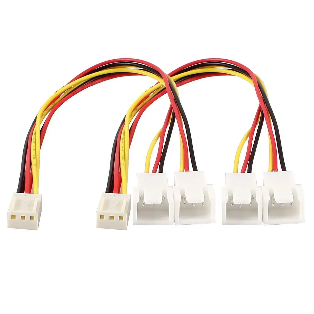 

2 x 3 pin PC fan splitter extension cable female 20 cm