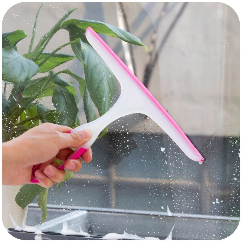 1pc Soft Scraping Clean The Window Glass Blowing Glass Cleaner Wiper Bathroom Floor Tiles Window