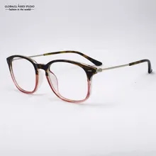 Дизайн уникальный ultraligh Деми коричневый и светло-фиолетовый большой круговой Рамки Деми металла ноги глаз Очки Рамки/Очки bft0019 C5