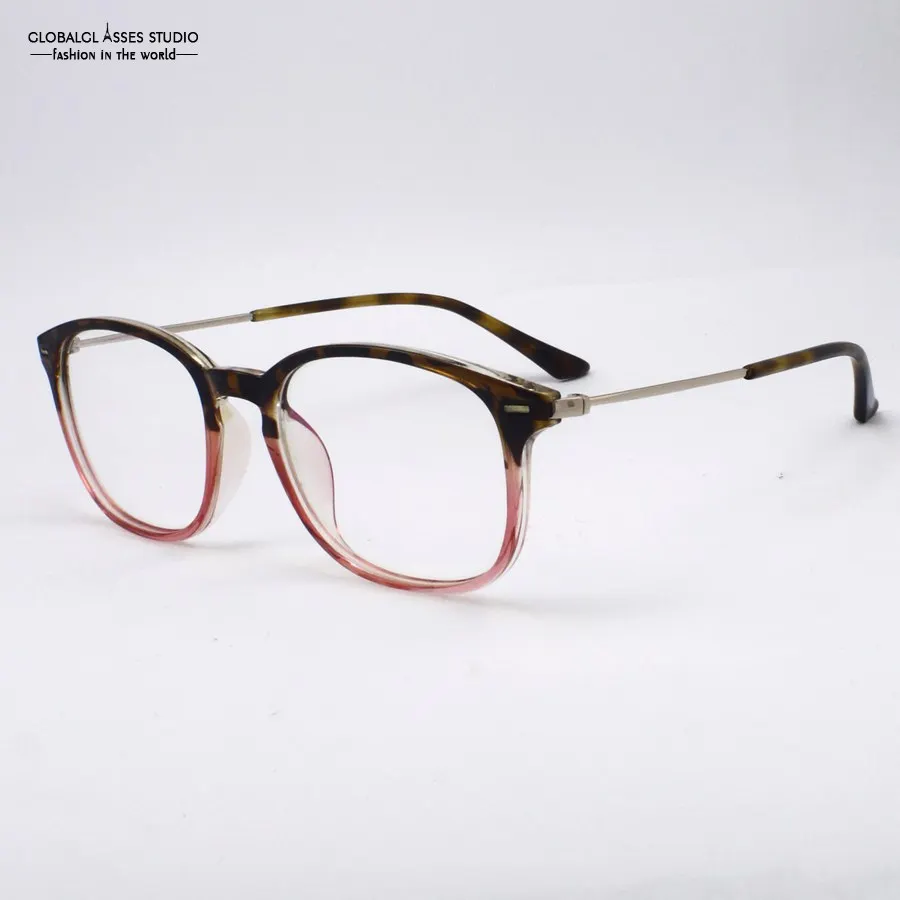 

New Design Unique Ultraligh Demi Brown and Light Purple Large Circular frame Demi Metal Leg Eyeglasses Frame /Glasses BFT0019 C5