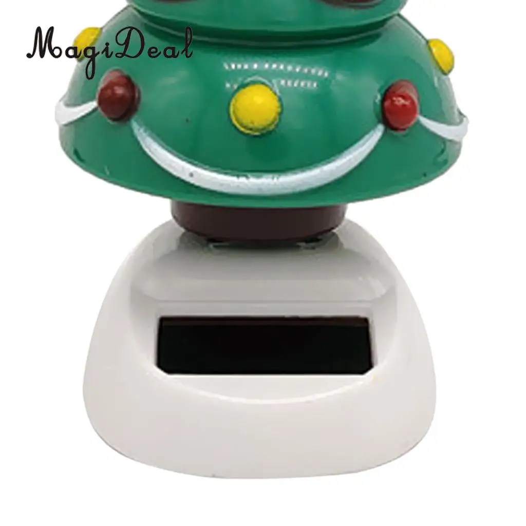 Solar Powered Dancing Christmas Tree Toy Home Car Auto Interior Ornament