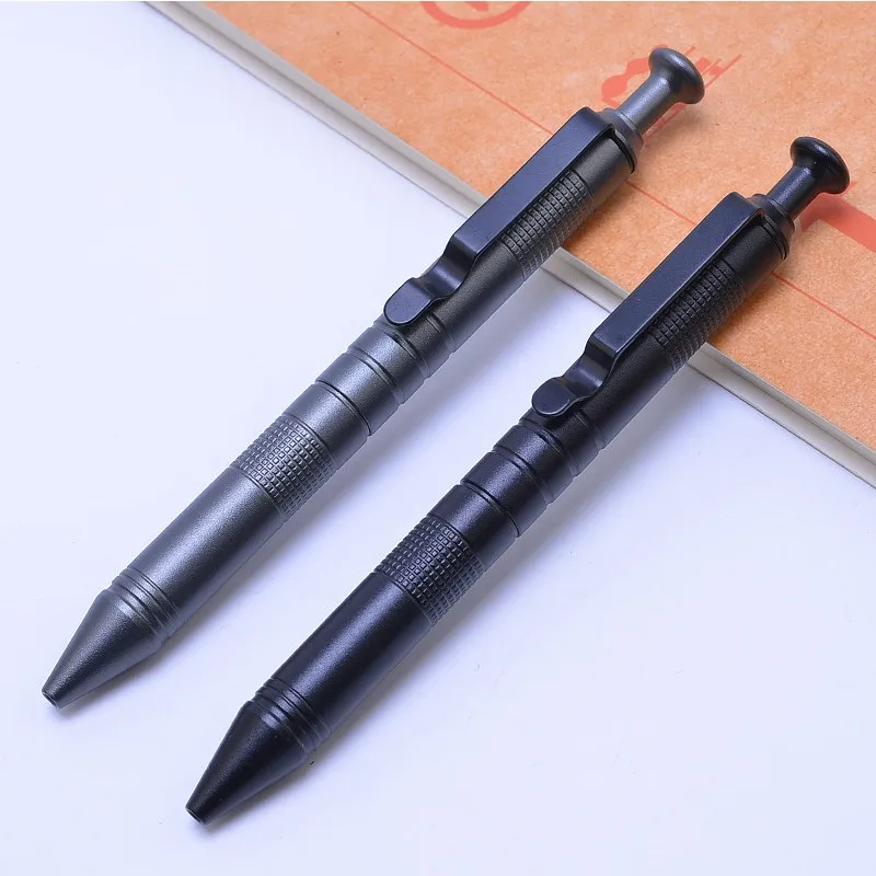Aluminum alloy tactical outdoor pen high hardness self-defense anti-skid military survival tactical signature pen automatic gif Aluminum alloy tactical outdoor pen high hardness self-defense anti-skid military survival tactical signature pen automatic gif