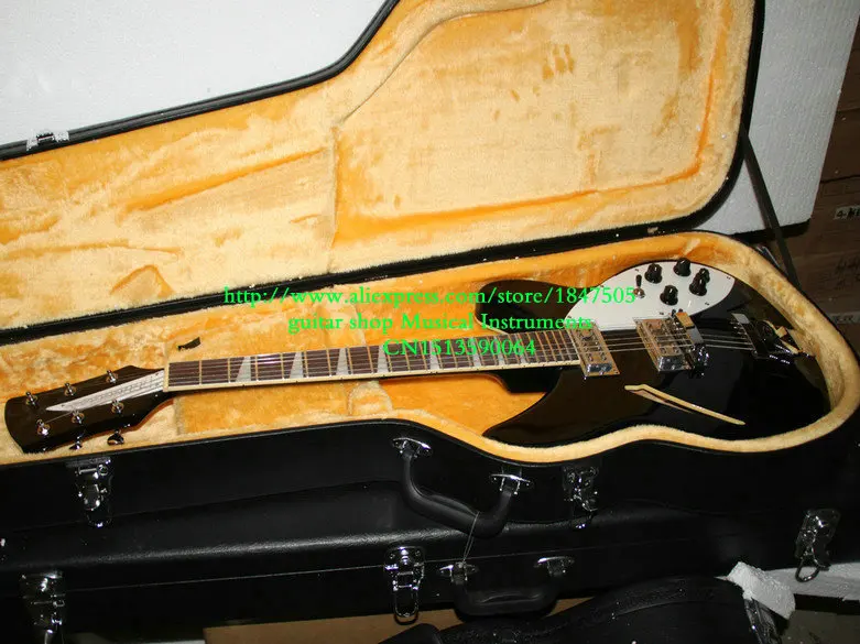 

Black 6 strings 325 330 Electric Guitar with case New Arrival Top Musical instruments