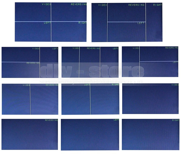 Diysecur 7 дюймов 4 Разделение Quad вид сзади Мониторы + 4 x CCD Ночное Видение заднего вида Камера Водонепроницаемый Мониторы состав Системы