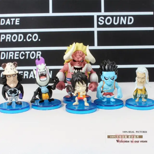 Best Price anime figures Luffy Gekko Moria Little Oz Junior Kuma Silvers Rayleigh One Piece Action Figures Toys Dolls 6pcs/set
