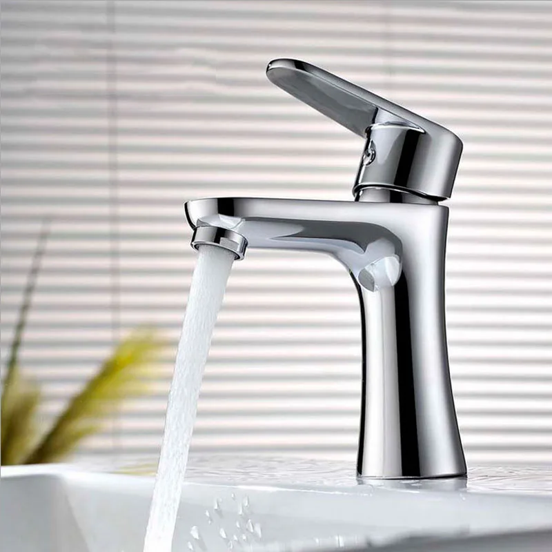 Bathroom Faucet Hot And Cold Mixer Basin Faucet Deck Mounted Water Tap