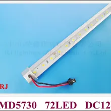 SMD 5730 светодиодный светильник, светодиодный, жесткая полоска, 12 В постоянного тока, 100 см, SMD5730, 72 светодиодный, холодный белый/теплый белый, яркий