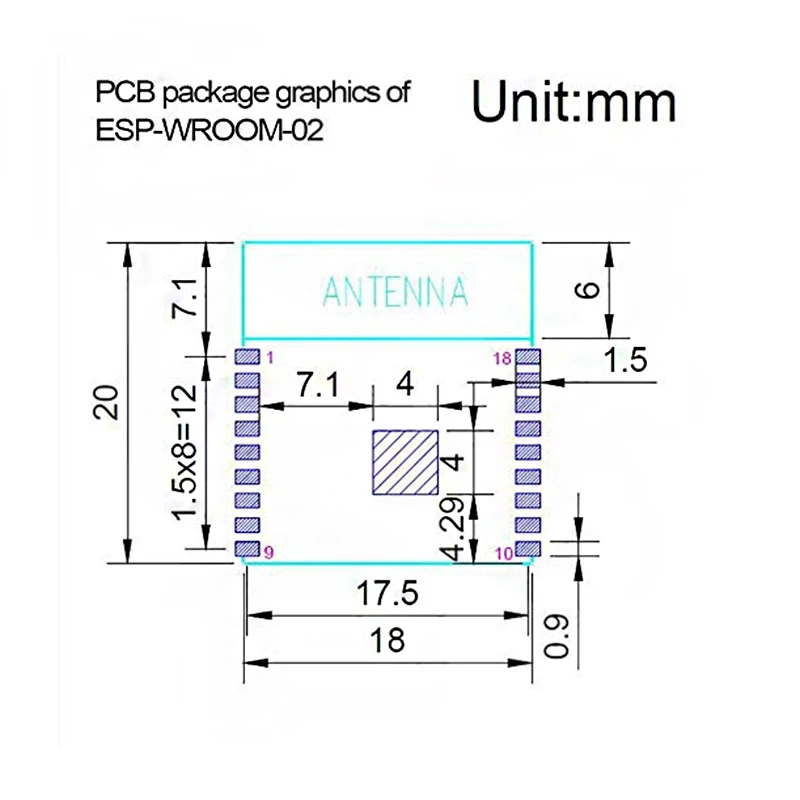 Esp Wroom 02 Esp8266 дистанционный последовательный порт Wifi беспроводной модуль