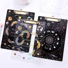 Креативный звездное небо A4 акриловая папка для файлов блокнот для документов держатель для документов школьные офисные канцелярские принадлежности
