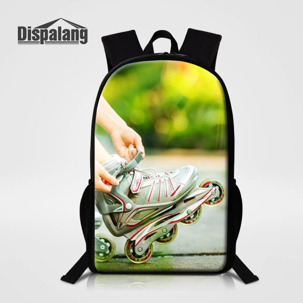 Dispalang Ice Skating Girl School Bag Light Weight Backpack 3D Printing