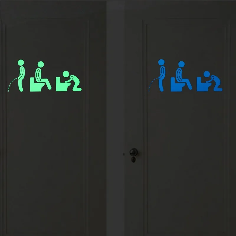 Personalized Bathroom Door Sticker Glow in the Dark Wall Sticker Home Decor Vinyl Decals DIY Decoration Luminous Toilet Stickers Personalized Bathroom Door Sticker Glow in the Dark Wall Sticker Home Decor Vinyl Decals DIY Decoration Luminous Toilet Stickers