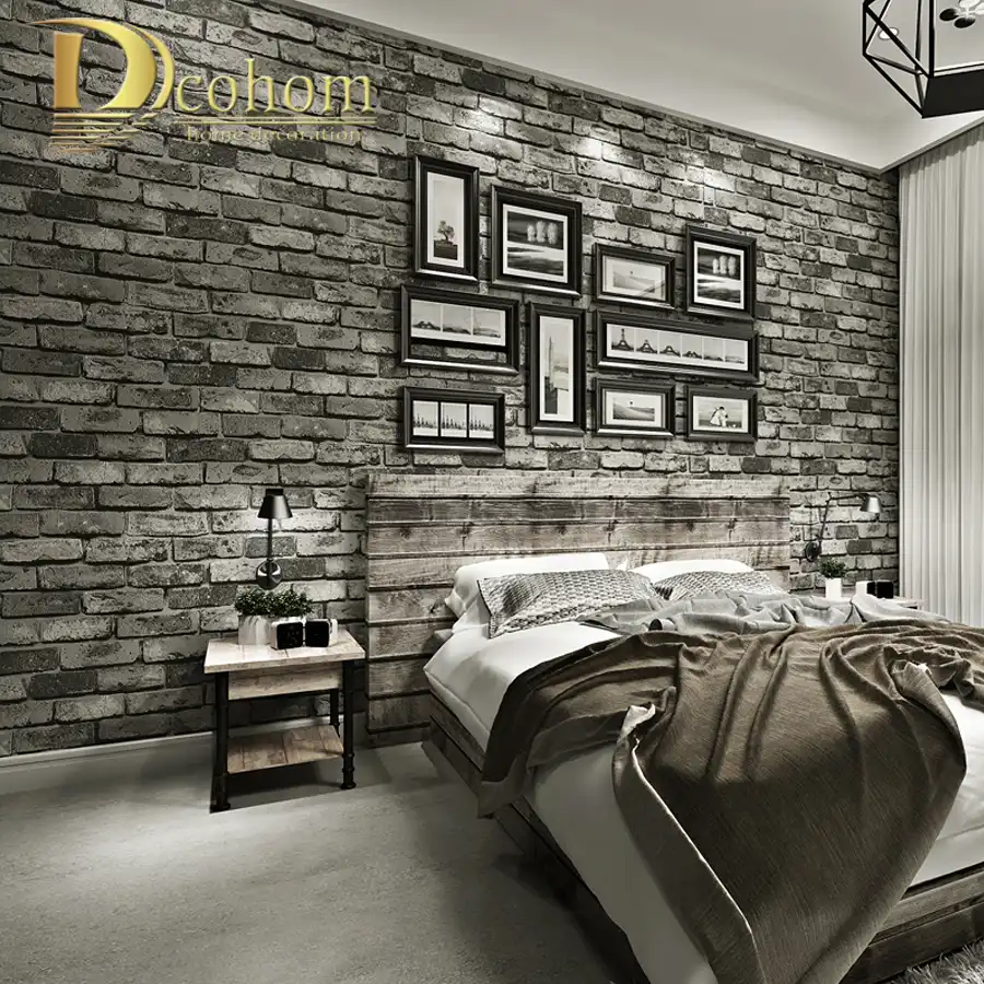 Modern Vintage Brick Textured Wallpaper For Walls Decor