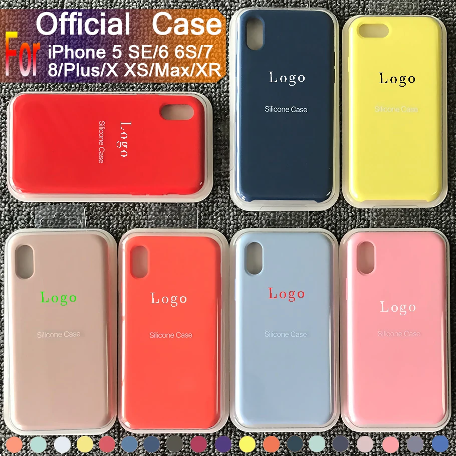 

Have LOGO Official Silicone Cases for iPhone 7 8 6 Plus cover capa For iPhone X XS Max XR Case on iPhone 7 6S 8 Plus 5 5S coque