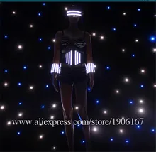 Hot Sale Led Luminous Glasses Ballroom Sexy Women Event Party Dress Performance Flashing Stage Dance Show Waistband Clothes