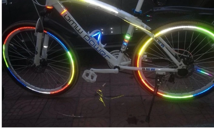 Люминесцентная MTB велосипед наклейки велоспорт оправы колеса светоотражающие наклейки наклейка для наружной спортивные аксессуары 065A на