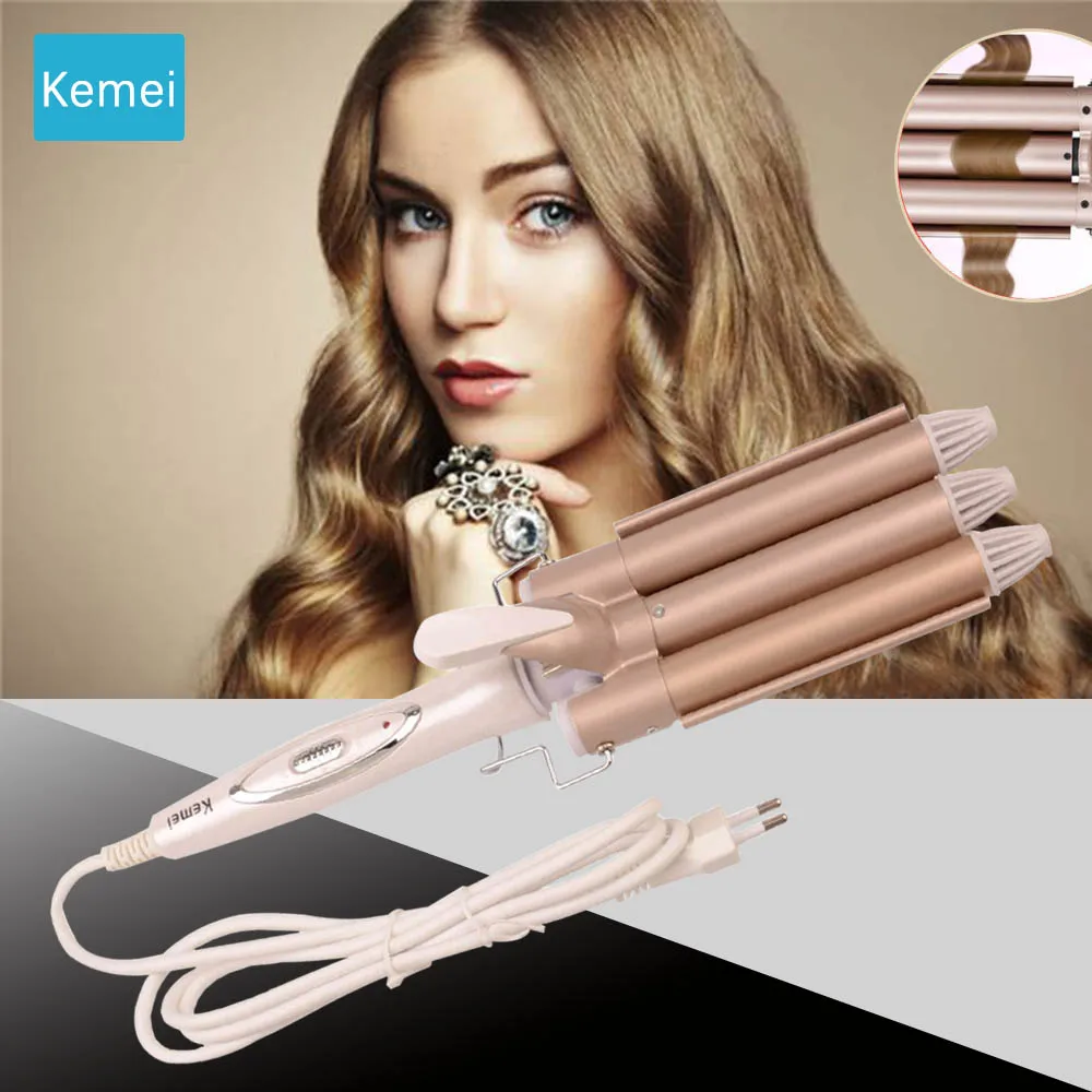

Kemei Professional hair care & styling tools Curling hair curler Wave Hair styler curling irons Hair crimper krultang iron 3