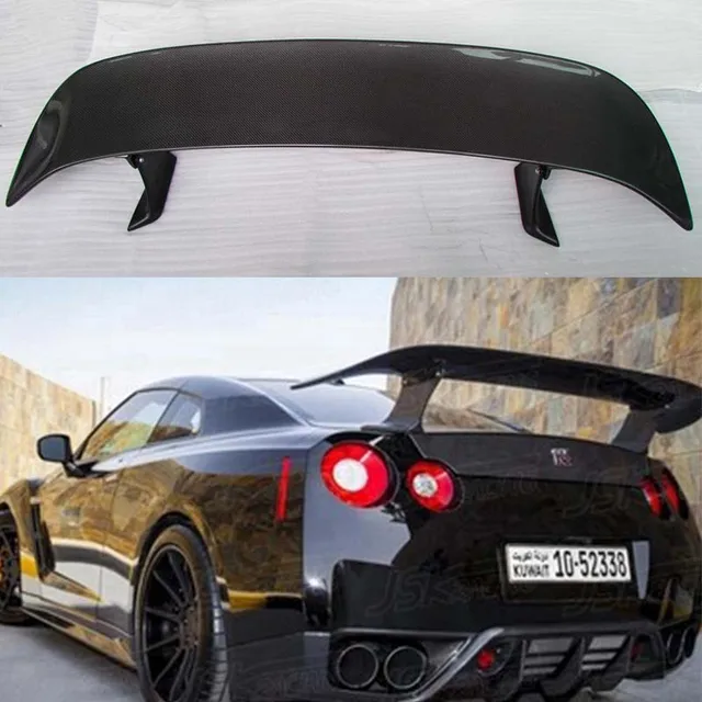 esprit gt r r35 carbon fiber auto car rear trunk spoiler wing for