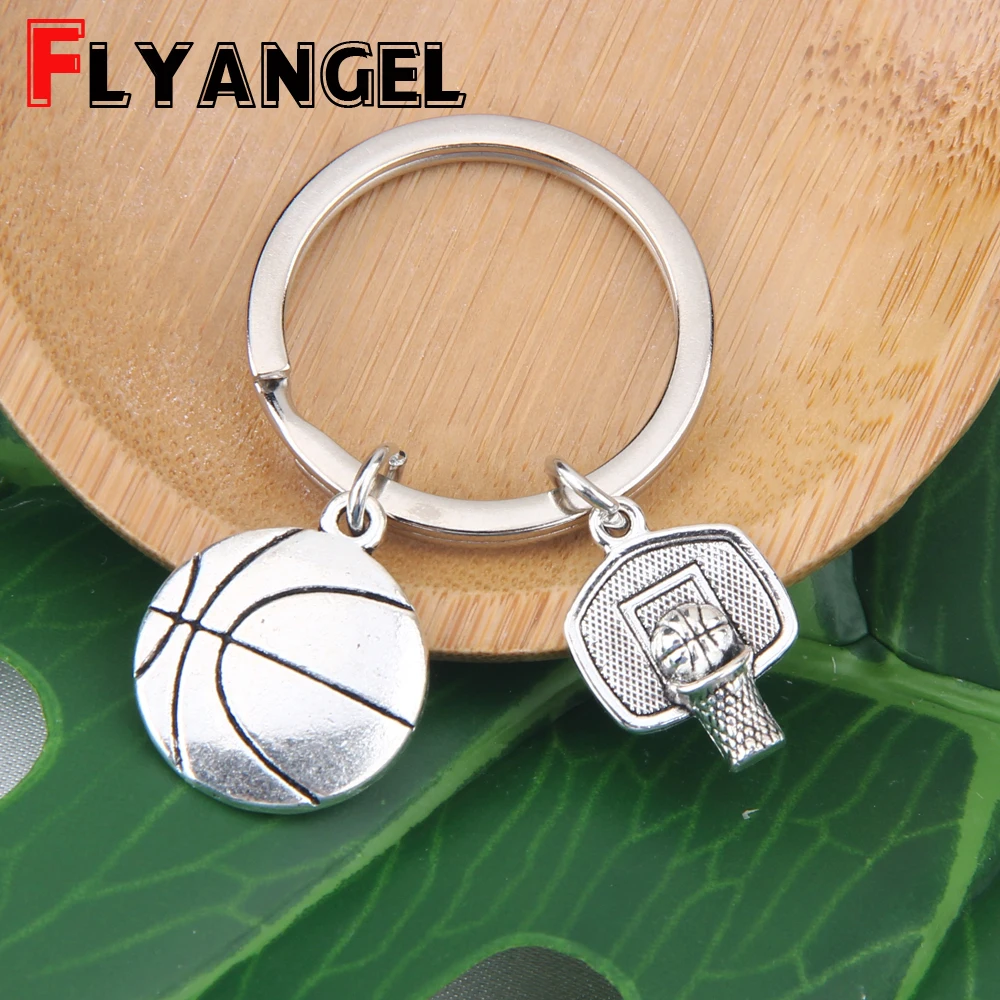 New Arrival Sports Basketball Pendant Keychain Key Fob Ball Hoop Key
