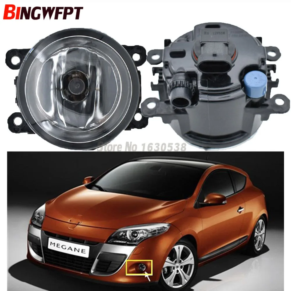 

2PCS Fog Lamp Assembly Fog Lights Halogen Lamps For Renault MEGANE 3 Hatchback Estate Grandtour Coupe Saloon