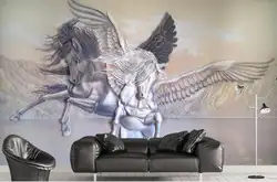 Настроить для гостиной выбивает ангел "лошадь" обои стен 3 D задний план стены декоративная живопись
