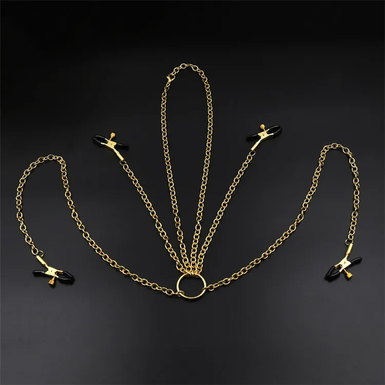 Nipple Clamps Long Chain Breast Clips BDSM Bondage Restraint Sex Toys For Adults Exotic Lingerie Accessories Sex Bondage Clips