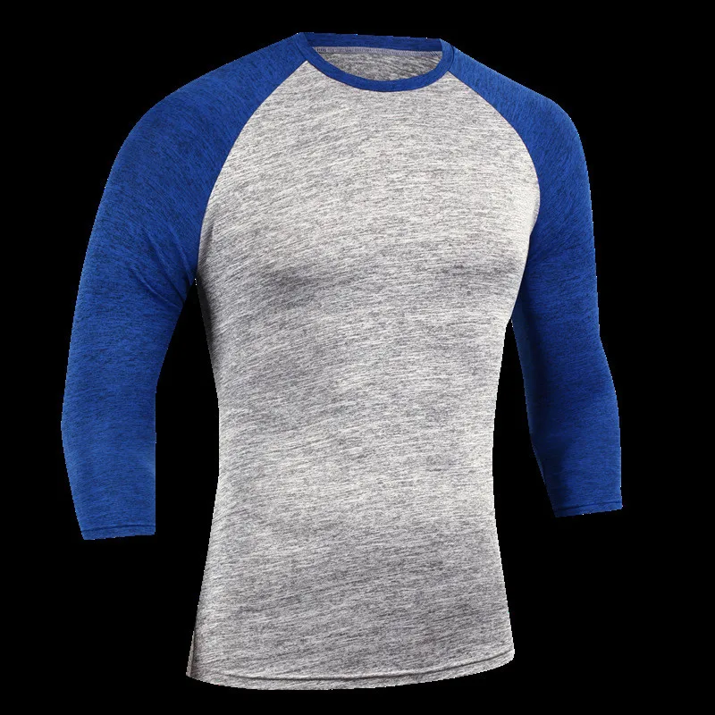 

Men Pro Quick Dry Workout Gymming Top Long Tee Sporting Runs Yogaing Compress Fitness Clothes Exercise Clothing T Shirt VA52