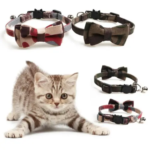 

1pc Dog Cat Collars Bells Unique Funky Pet Supply Lovely Gift Handmade Pet Collar Camouflage Fashion Party New