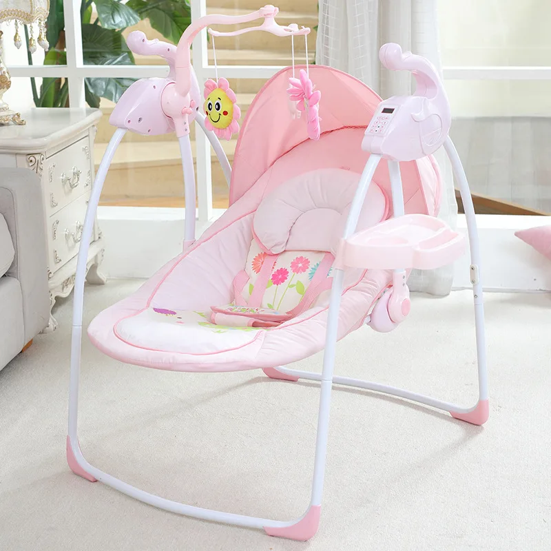 

Baby Electric Rocking Chair Baby Cradle Recliner Newborn Child ComfortChair Shaker Cradle Bed Baby Sleeping Artifact baby swing