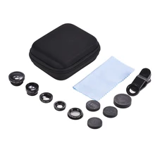 5 в 1 комплект для объектива мобильного телефона 0.67x широкоугольный Макро 180 градусов Рыбий глаз 2x телеобъектив CPL объектив малоформатной камеры для iPhone