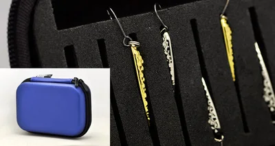 Рыболовные ложки приманки мешок многоцелевой один тройной крючок Ложка джиг голова хранения сумки - Цвет: Blue Single Hook