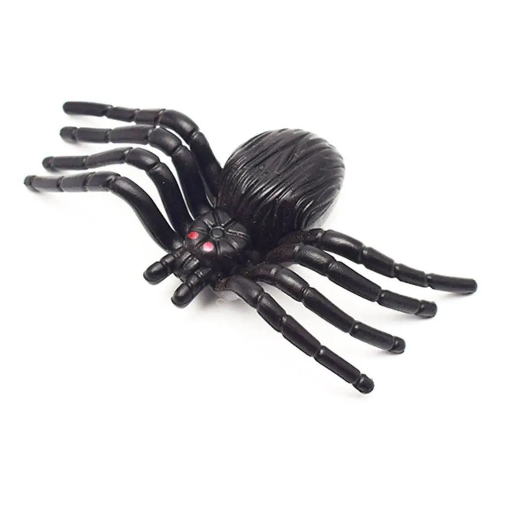 Имитация паука игрушечная труба цветок Паук Черный ужас жуткий паук модель поддельный паук весь человек игрушка - Цвет: black spider