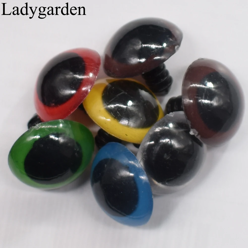 100pcs 4in1 Plastic Doll Eyes Nose DIY Safety Black Colorful Craft