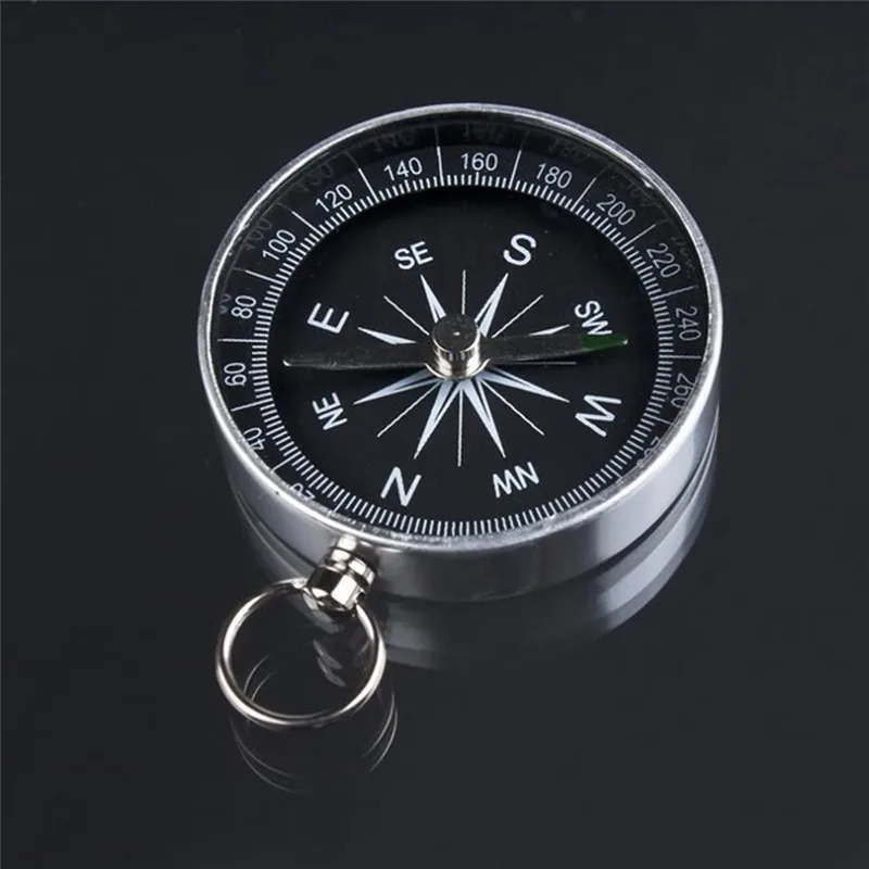 Mini Aluminum Camping Compass Hiking Navigation Easy to Carry Hanging