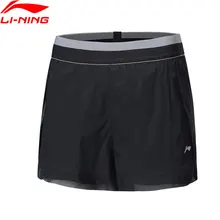 Li-Ning женские спортивные шорты для бега, дышащие, обычные, подходят, Zipperd карманы, удобные спортивные шорты AKSP076 CAMJ19